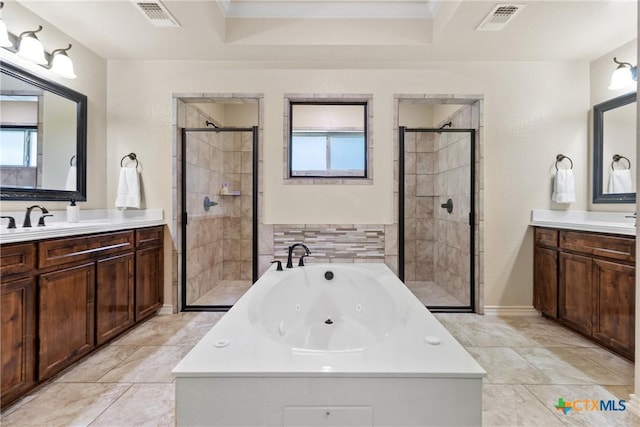 2034 Falling Leaf Ln, Harker Heights, TX 76548 - full bathroom featuring visible vents, a sink, and a stall shower