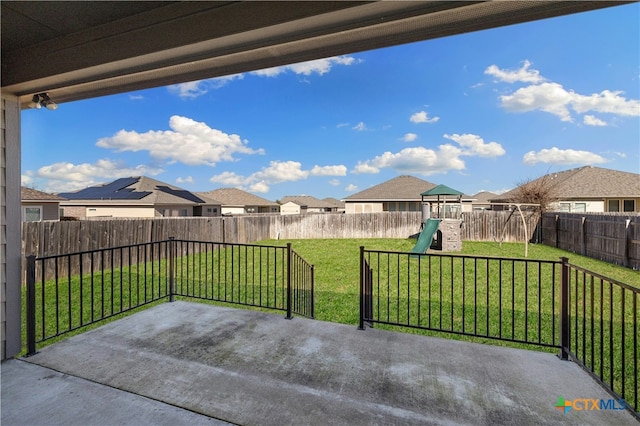 view of patio / terrace with a playground