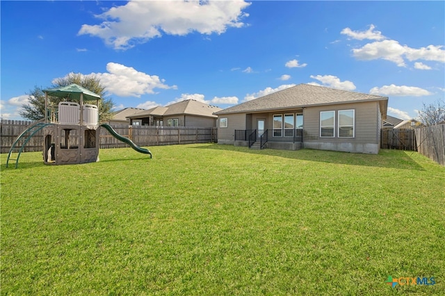 exterior space featuring a playground