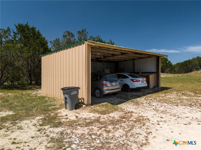 view of vehicle parking