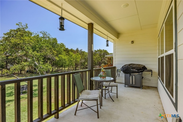 balcony with grilling area