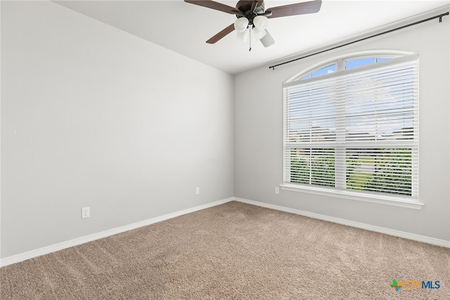 1827 Broken Shoe Trl, Temple, TX 76502 - carpeted empty room with a ceiling fan and lofted ceiling