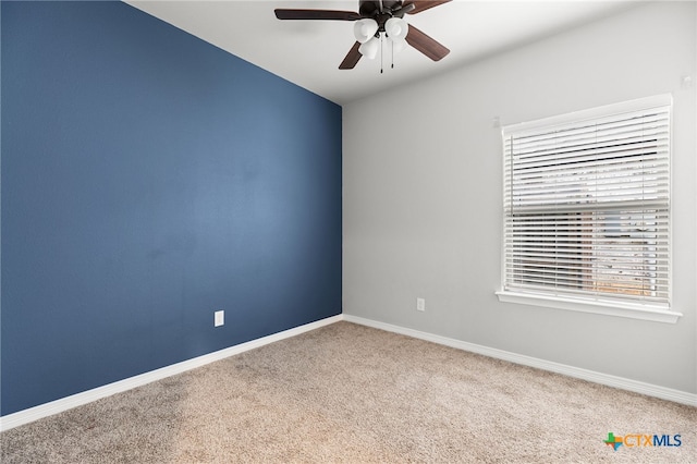 1827 Broken Shoe Trl, Temple, TX 76502 - carpeted spare room with a ceiling fan and baseboards