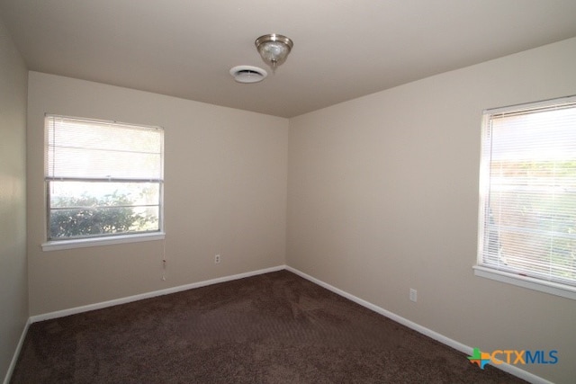 carpeted empty room with a wealth of natural light