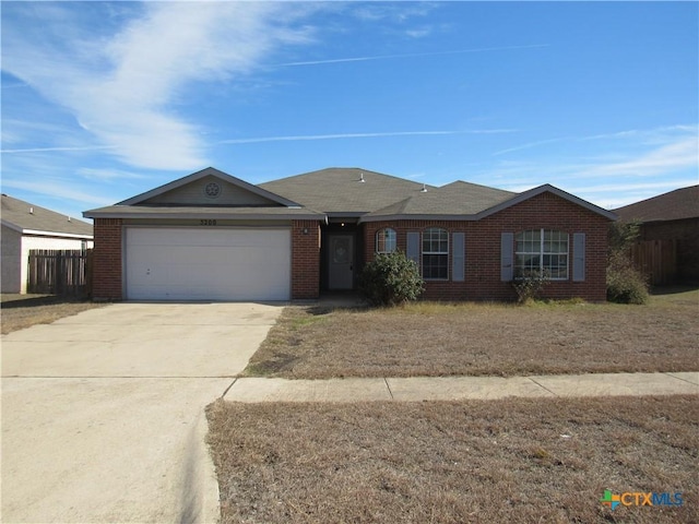 ranch-style home with a garage