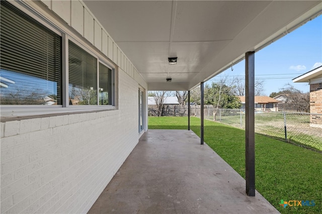 view of patio / terrace with fence