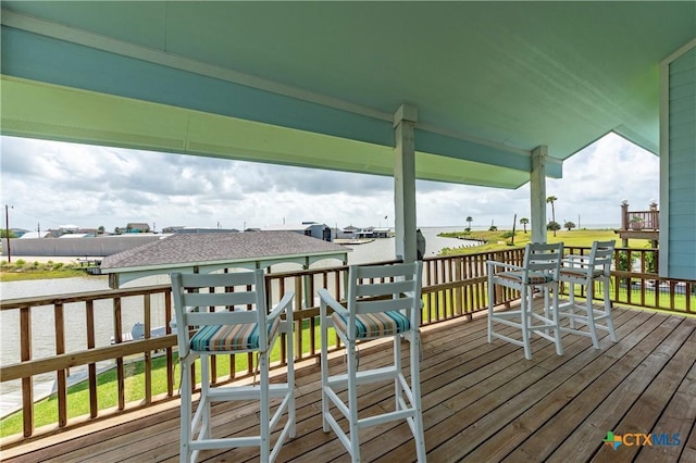 77 Sailfish Lndg, Port Lavaca, TX 77979 - view of wooden terrace