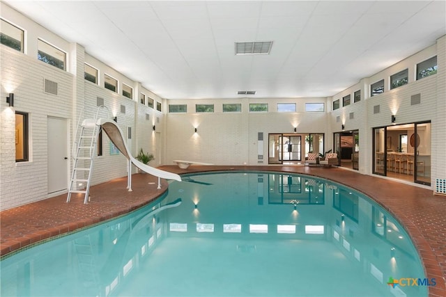9 Mission Trce, New Braunfels, TX 78130 - indoor pool featuring a water slide