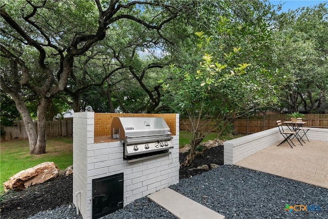 9 Mission Trce, New Braunfels, TX 78130 - fenced backyard featuring grilling area and a patio