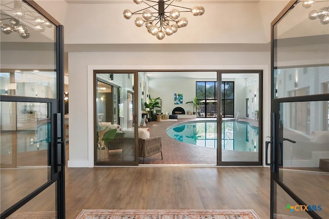 9 Mission Trce, New Braunfels, TX 78130 - view of pool with a chandelier