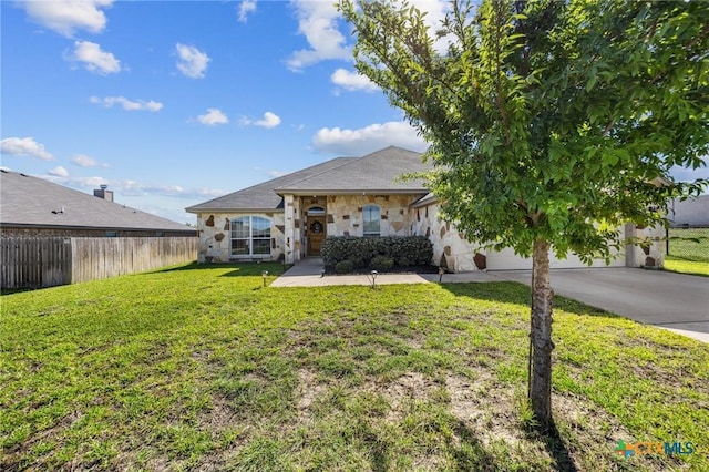 10103 Taylor Renee Dr, Killeen, TX 76542 - view of front of property with driveway, stone siding, and an attached garage
