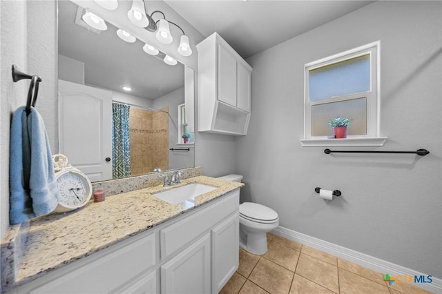 10103 Taylor Renee Dr, Killeen, TX 76542 - full bath featuring vanity, tile patterned floors, and a shower with shower curtain