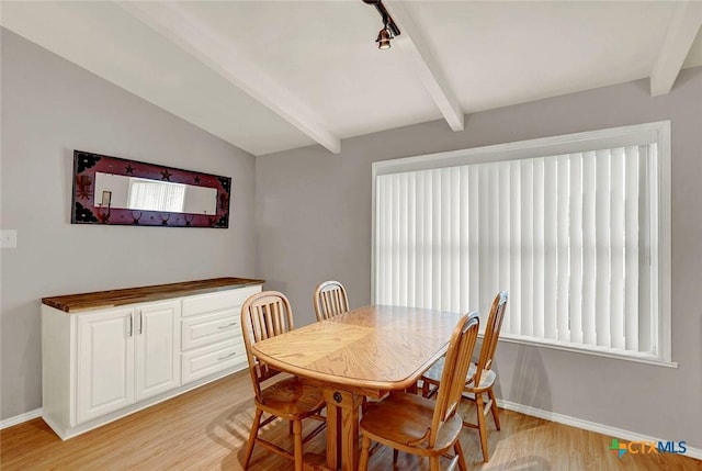 1802 Chestnut St, Floresville, TX 78114 - dining area with light wood finished floors and track lighting