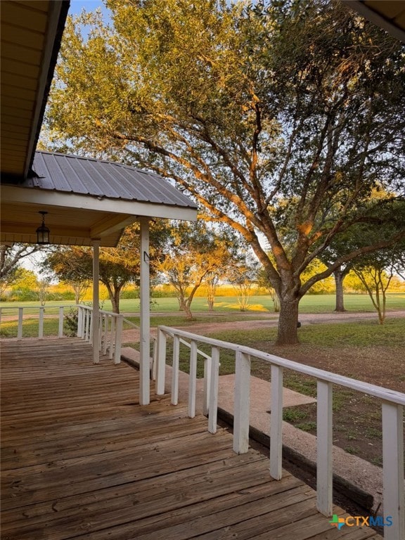 548 County Road 303, Shiner, TX 77984 - view of wooden terrace