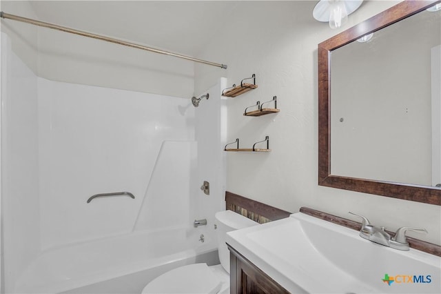 2002 Buckskin Trl, Temple, TX 76502 - bathroom featuring toilet,  shower combination, and vanity