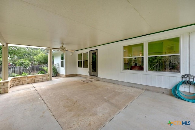 9100 Brimstone Ln, Austin, TX 78717 - view of patio / terrace featuring ceiling fan