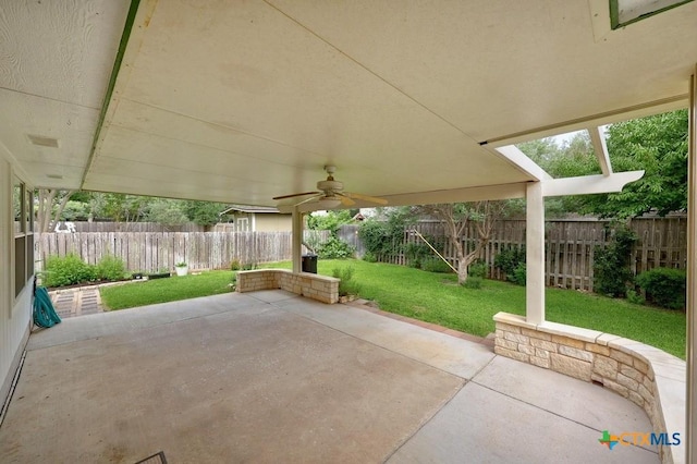 9100 Brimstone Ln, Austin, TX 78717 - view of patio featuring ceiling fan