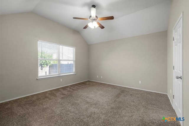 1117 Branchwood Way, Temple, TX 76502 - unfurnished bedroom featuring lofted ceiling, carpet floors, and ceiling fan