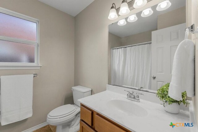1117 Branchwood Way, Temple, TX 76502 - bathroom featuring vanity, tile patterned flooring, and curtained shower