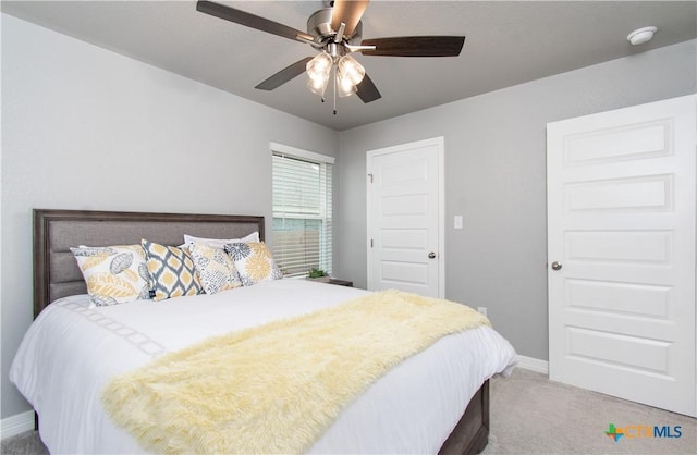 2109 Mercer St, Nolanville, TX 76559 - bedroom with baseboards, ceiling fan, and carpet
