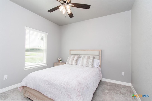 2109 Mercer St, Nolanville, TX 76559 - bedroom with baseboards, carpet flooring, and a ceiling fan