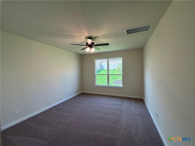 250 Wind Ridge Dr, Copperas Cove, TX 76522 - empty room with carpet, baseboards, a ceiling fan, and visible vents