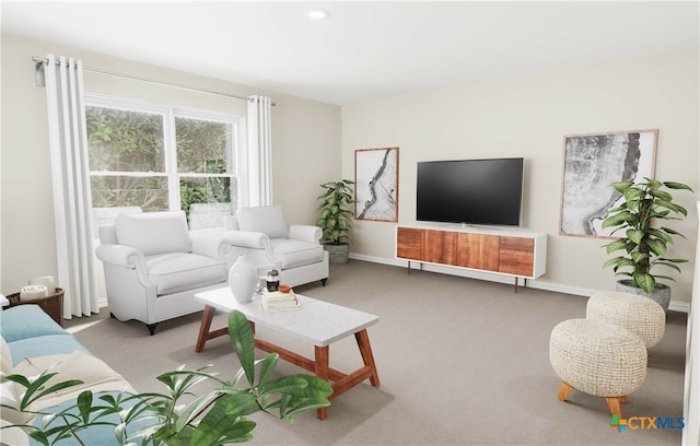 view of carpeted living room