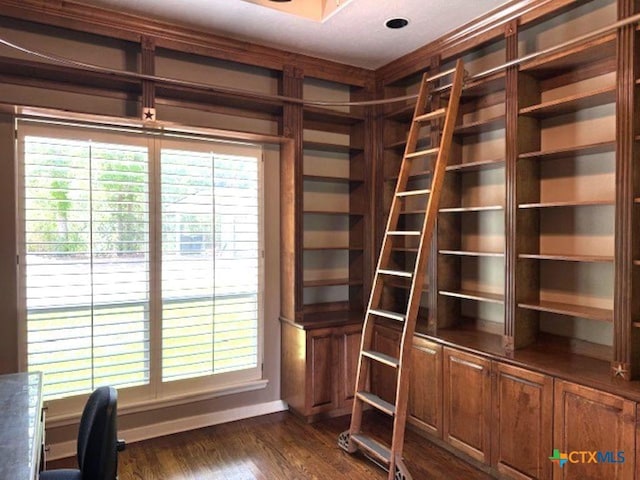 2772 Cloisters Dr, College Station, TX 77845 - unfurnished office with dark wood finished floors