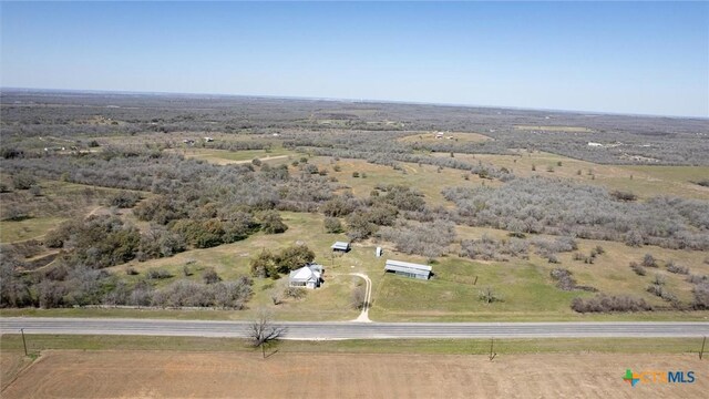 bird's eye view with a rural view