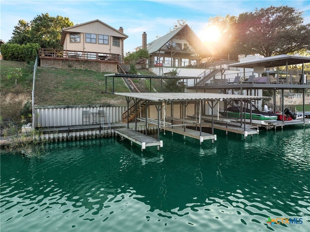 323 E Klein Rd, New Braunfels, TX 78130 - view of dock featuring a water view