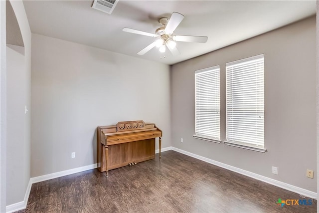 1202 Jester Ct, Copperas Cove, TX 76522 - spare room with dark wood finished floors and ceiling fan