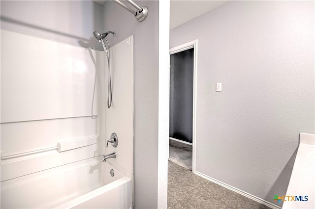 bathroom featuring bathing tub / shower combination