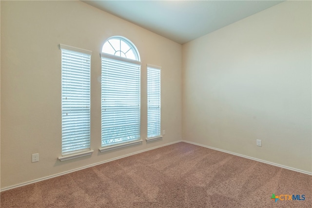 view of carpeted spare room