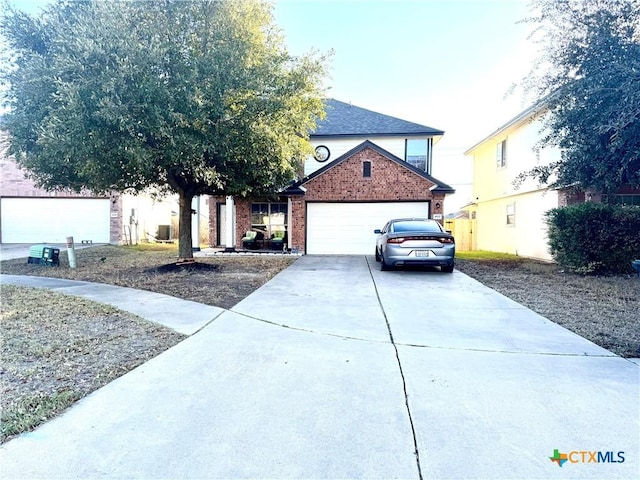 view of front of home with central air condition unit