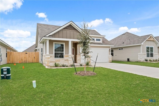 607 Killam Dr, Temple, TX 76502 - craftsman house featuring board and batten siding, stone siding, concrete driveway, and an attached garage
