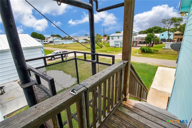 16 Peggy St, Palacios, TX 77465 - view of wooden terrace