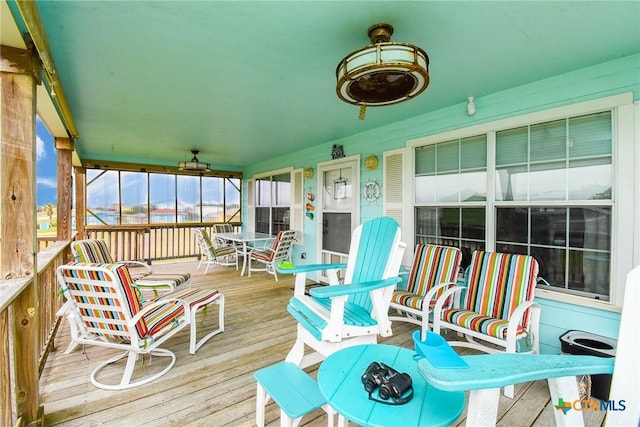16 Peggy St, Palacios, TX 77465 - deck with covered porch