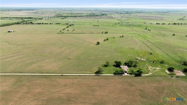 bird's eye view featuring a rural view
