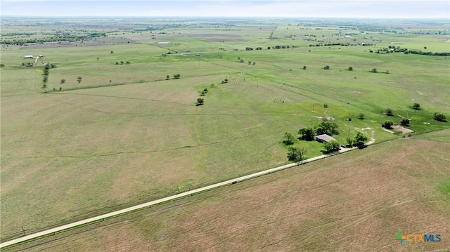 drone / aerial view with a rural view
