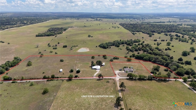 1975 Taylorsville Rd, Red Rock, TX 78662 - bird's eye view with a rural view