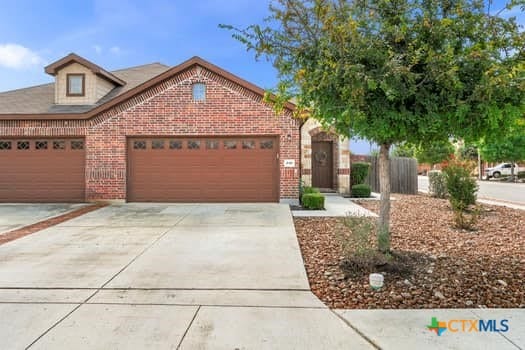 view of property featuring a garage