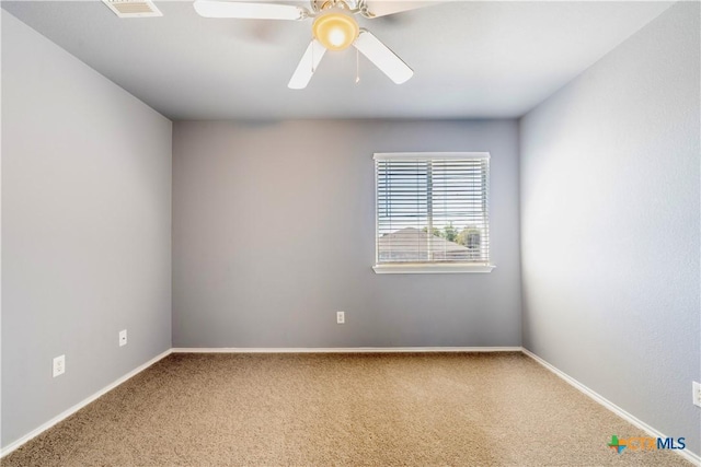 4912 Donegal Bay Ct, Killeen, TX 76549 - spare room featuring carpet floors and a ceiling fan