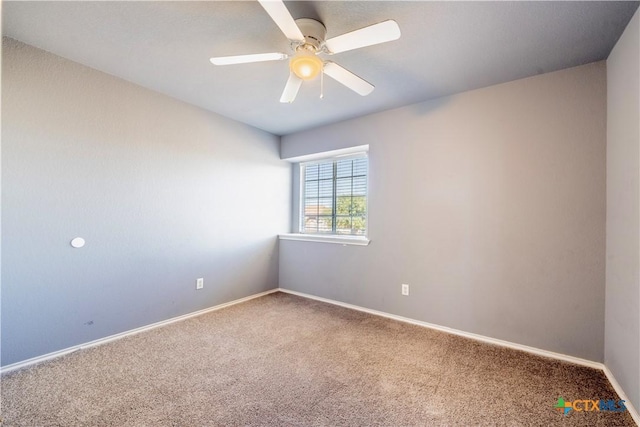 4912 Donegal Bay Ct, Killeen, TX 76549 - carpeted spare room featuring baseboards and a ceiling fan