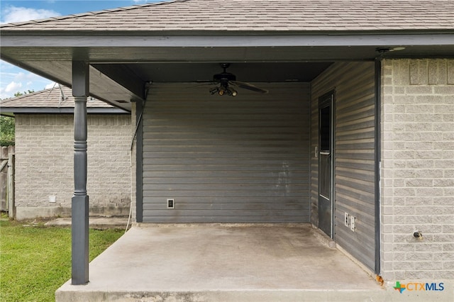 1062 Rolling Path, New Braunfels, TX 78130 - view of patio / terrace with ceiling fan