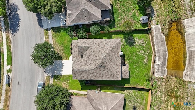 view from above of property