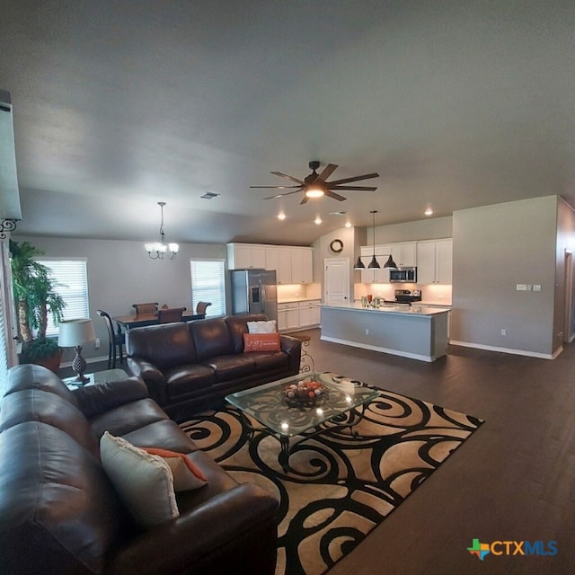1802 Rustic Manor Dr, Temple, TX 76502 - living area with a chandelier, healthy amount of natural light, baseboards, and recessed lighting