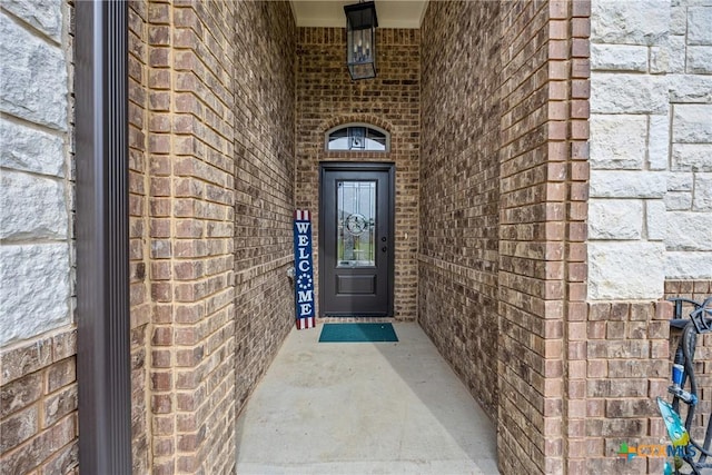 3424 Waggoner Dr, Belton, TX 76513 - doorway to property with brick siding