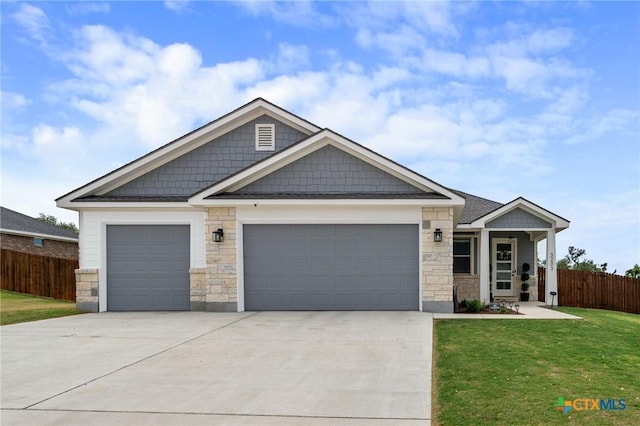 3203 Pistoia Trl, Temple, TX 76502 - craftsman house featuring stone siding, a garage, and concrete driveway
