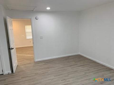 empty room featuring light hardwood / wood-style flooring