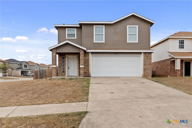 view of front facade with a garage